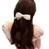 Elegante Pinza Banana de Lunares con Lazo de Encaje para Mujer 2026 Nuevo Versátil Elegante Accesorio de Pinza para el Cabello para Cola de Caballo en la Parte Posterior de la Cabeza