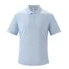 Camisas Polo de Manga Curta de Seda Gelada de Verão para Homens e Mulheres, Casual de Negócios, Versátil, Secagem Rápida, Sensação Fresca, Absorção de Suor, Camisetas com Gola Atacado