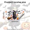Pegatinas de pared de dibujos animados de otoño estilo americano para Halloween con diseños de gato, bruja, murciélago y calabaza para decoración de ambiente de Halloween