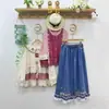 Pantalones Casuales Retro de Nueve Puntos para Mujer Otoño 2025 Nuevo Estilo Japonés Jeans de Encaje Desgastado