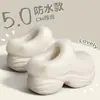 Nuevas pantuflas de algodón impermeables para mujer, de suela gruesa, forradas de felpa y antideslizantes, adecuadas para usar en interiores en otoño e invierno, con diseño de talón cerrado, disponibles al por mayor