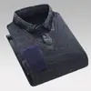 Suéter para papá para hombre, de mediana edad y ancianos, tejido de punto falso de dos piezas para abuelo, top para hombre, estilo de mediana edad y ancianos, casual y versátil