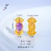 Colgante de Calabaza Dulce con Lazo de Corazón de Cristal Natural, Cuentas Espaciadoras para Accesorios de Bricolaje con Fuerte Retención de Color en Arena Dorada Antigua