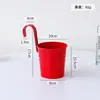 Maceta de Hierro Pequeña Colgante Transfronteriza para Interiores, Balcón, Plantas Verdes y Suculentas, Maceta de Hierro Colgante Desmontable con Gancho