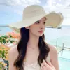 Chapéu de Palha Personalizado com Franjas de Verão de Aba Larga para Mulheres, Estilo Fresco e Doce, Estilo Coreano Proteção Solar Estilo Férias Chapéu de Pescador