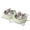 Venta al por mayor de fábrica tazón para comida de gato tazón para comida de gato tazón para beber de doble propósito universal para gatos y perros rana tazón doble tazón de dibujos animados anti-golpes