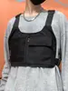 Chaleco de Trabajo Moderno Genial Estilo Oscuro Bolsa en el Pecho Táctico Funcional Personalidad Multibolsillo Deportivo Ciclismo Mochila Portátil