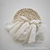 Pinza para el cabello con lazo de encaje blanco estilo coreano para mujer, delicada y dulce, con un toque de alta gama, adecuada para peinados semi-recogidos y recogidos.