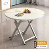 Mesa de jantar dobrável, mesa redonda dobrável, mesa de jantar simples para uso doméstico em apartamentos pequenos, mesa de jantar retangular para barraca externa