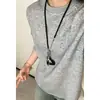 Nova camiseta masculina estilo americano de manga longa e gola redonda 2026, camiseta masculina plus size de nicho, modelagem solta para primavera e outono, camiseta da moda