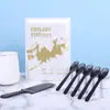 Mesa de Pastel de Cumpleaños Vajilla Plato de Papel Cuchillo y Tenedor Plato Juego Bolsa de Papel Desechable Tazón Plato de Cena Plato para Hornear Plato de Tenedor Combinación