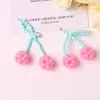 Fruta de Verano Colgante de Cereza Hecho a Mano con Cuentas DIY para Bolso Llavero Cadena de Teléfono Correa Decoración Colgante Accesorios