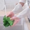 Guantes de Goma al por Mayor para Lavar Platos, Engrosados, Resistentes al Desgaste, Extendidos, Flocado de una Pieza, Cálidos, Invierno con Forro Polar, Antideslizantes para Lavar Verduras