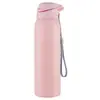 Nueva Taza Termo Simple y Creativa de Acero Inoxidable 304 Portátil Tapa Pop-Up Botella de Agua Deportiva Taza Pop-Up para Deportes al Aire Libre