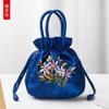 Bolsa de Mão Pequena Bordada à Mão Estilo Étnico Antigo para Compras de Meia-Idade e Idosos Troco Celular Bolsa Feminina Bolsa de Mão da Mãe