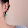 Brincos de Esmalte Azuis de Verão Estilo Coreano para Mulheres, Nicho, Simples, Versátil, Brincos de Alto Padrão, Argolas, Presilhas, Tarraxas, Acessórios de Orelha