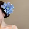 Presilha de Cabelo Flor Artificial Roxa Super Fada Retrô Pura Desejo Gentil Elegante Clareador Clipe Lateral Nicho Novo Presilha de Cabelo Chinoiserie