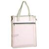 Kangbai A3 Bolsa Tote de Malla de Doble Capa Gran Capacidad Simple A4 Bolsa Transparente para Documentos Almacenamiento de Libros de Texto para Estudiantes Bolsa con Cremallera