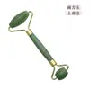Cristal rosa, aventurina, ágata, artesanías de piedra natural en bruto, rodillo de masaje y tabla gua sha set, masajeador rodillo de jade