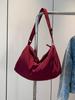 Transfronteiriço 2024 Nova Bolsa Feminina Bolsa de Nylon Simples Grande Capacidade Ombro Crossbody Viagem Grande Bolsa Cor Doce Bolsa