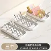 Jabonera de Acero Inoxidable para Baño, Soporte de Jabón con Drenaje para Encimera sin Taladro, Caja de Jabón de Alta Gama para Baño del Hogar