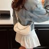Bolsa Feminina 2025 Novo Estilo Elegante Versátil Corrente Bolsa Transversal Estilosa High-end Fashionável Simples Bolsa de Ombro Sob o Braço