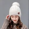 Chegada de Inverno Nova Chapéu de Lã Espesso com Forro de Fleece Estilo Coreano Versátil Moda Outono/Inverno Chapéu de Tricô Quente Chapéu de Puxar