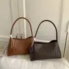 Bolsa de Ombro Única de Grande Capacidade para Mulheres 2026 Nova Moda Coreana Bolsa Feminina Bolsa Tote com Padrão Trançado