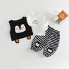 Roupa de Outono Fofa para Meninos, Conjunto Estilo Coreano Novo Modelo 2026, Conjunto de Três Peças Super Adorável com Colete de Pinguim para Crianças, Estiloso para Sair