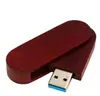 Memoria USB Giratoria de Madera 8G16G32G64G128G Memoria USB para Oficina de Negocios Se Puede Personalizar con Logo Memoria USB de Regalo