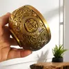 Adorno Metálico de Cuenco de Cobre Estilo Antiguo, Colección de Cobre, Cuenco Dorado Antiguo, Cuenco Floral Finamente Tallado, Cuenco de Fortuna de Aleación, Adorno Atractor de Riqueza