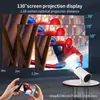 Comercio exterior transfronterizo Proyector HY300 HD 4K para uso en casa y dormitorio, proyector de proyección en pared, tiro corto, comercio exterior, inteligente y portátil