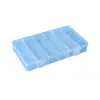Caja de Almacenamiento Transparente de Plástico con Tapa para Piezas de Ferretería, Herramientas, Accesorios de Pesca, de 5 y 6 Compartimentos