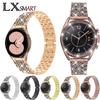 Para Samsung Galaxy Watch4/5 Correa de Diamantes 20/22mm Cinco Cuentas Diamantes Completos Metal Acero Inoxidable Banda