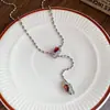 Collar de flor de circonita estilo coreano con lazo, cadena para la clavícula de lujo discreto, accesorio versátil de moda y etéreo para mujer