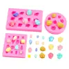 Molde de Silicona para Epoxy de Cristal Ske Anillo Colgante Molde para Colgante de Arete DIY Molde Redondo de 6 Cavidades para Hacer Pastel