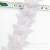 En Stock 7.5cm Organza Doble Capa Mariposa Flor Rosa Decoración de Zapato Infantil Parche de Tela Decorativa para Hogar Accesorios DIY Venta al por Mayor