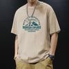 Algodão pesado plus size americano solto Hong Kong estilo regular moda verão avant-garde novos homens manga curta