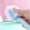 Cepillo Multifuncional de Cinco Lados para Zapatos, Cepillo de Cerdas Duras, Cepillo de Plástico para Lavandería, Cepillo de Limpieza para Zapatos del Hogar con Mango Largo, Cepillo para Lavar Zapatos en Forma de Anillo