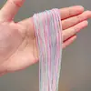 Cuerda trenzada para el cabello con lentejuelas plateadas para niños, accesorio para el cabello de baile callejero de escenario, cinta trenzada brillante para rastas de hip-hop para niñas