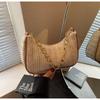 Bolsa de axila trançada 2025 Nova bolsa de ombro único da moda Bolsa de praia Bolsa de palha Bolsa feminina