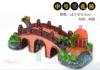 Aquário de aquário paisagismo jardim de pedras falso pacote de decoração paisagística ponte simulação de decoração de aquário de peixes dourados ponte jardim de pedras