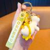 Chaveiro de Pato Amarelo Girassol Cisne Chuanle Criativo Pingente de Chaveiro de Carro Masculino Ornamentos Requintados para Pendurar em Bolsa Feminina