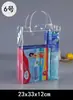 Bolsas Transparentes tipo Tote de PVC Engrosado Personalizadas para Vino Tinto, Cosméticos y Empaque de Regalos, con la Opción de Imprimir Logo