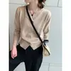 Cárdigan de punto para mujer, prenda de otoño de alta gama, nuevo abrigo suéter popular 2026, top fino de otoño
