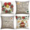 Comercio Exterior Transfronterizo Más Vendidos Fundas de Almohada Navideñas Personalizadas para Sofá de Sala de Estar, Cojines Decorativos Festivos para Dormitorio, Almohadas y Fundas de Almohada