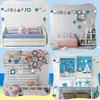 Artesanía de Madera de Verano Transfronteriza Decoración Náutica Mini Salvavidas Doméstico Estrella de Mar Velero Colgante de Decoración Costera
