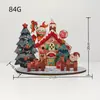 Decorações de Natal de Desenho Animado Transfronteiriças de Madeira Árvore de Natal Casa Papai Noel Enfeites de Mesa Pequenos Presentes para Crianças