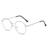 Montura de gafas de metal poligonal, montura de gafas para hombres y mujeres, estilo retro, nueva venta al por mayor, se puede equipar con montura de arte para miopía.