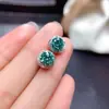 Shake Tone Live Drainage Welfare pt950 High Carbon Diamond Imitation Maldivas Blue Green Mosan Diamond Brincos Mulheres